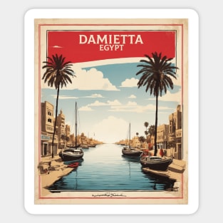 Damietta Egypt Vintage Poster Tourism Sticker